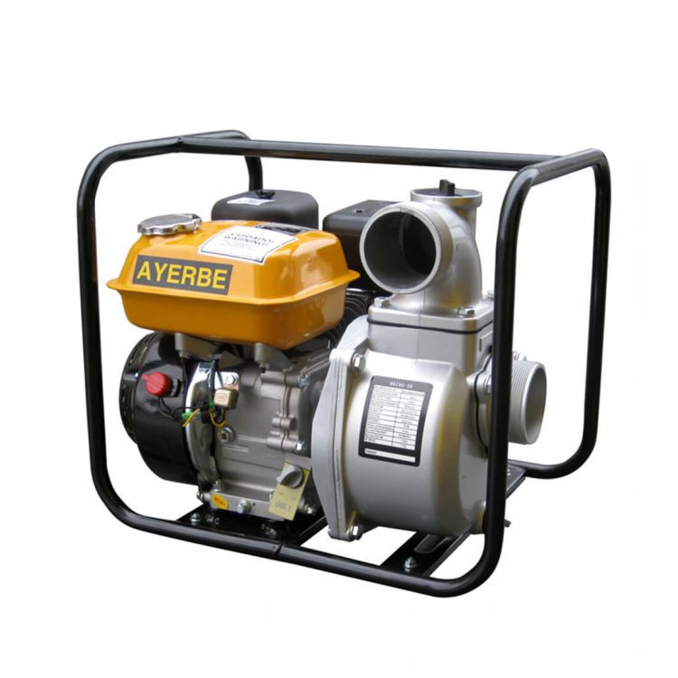 Motobomba 5,5 HP, 30.000 L/h y tubería Ø80mm impulsión-aspiración