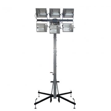 Alquiler de torre de iluminación para exterior de 6 focos