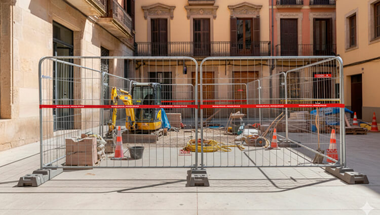 Seleccionar Medidas, dimensiones y adecuación normativa de vallas de obra en Barcelona Medidas, dimensiones y adecuación normativa de vallas de obra en Barcelona
