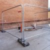Alquiler de valla portátil galvanizada con extremos redondeados 2,0 x 3,5m