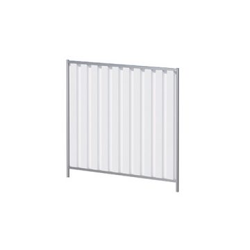 Valla opaca blanca 2,16 × 2,0 m con pie de goma | Alquiler para obra y eventos en Barcelona