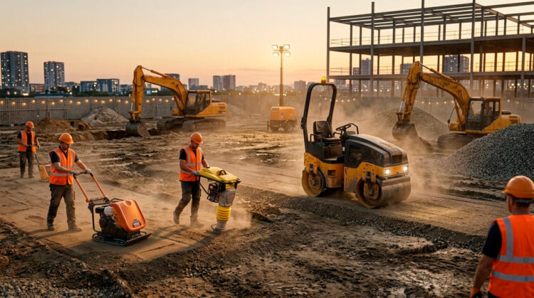 Alquiler de equipos y máquinas para compactación de terrenos: cómo elegir la adecuada